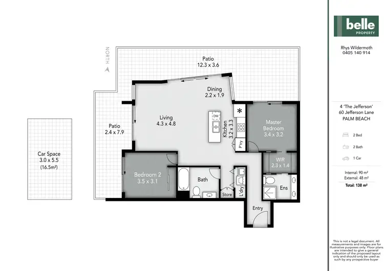 Floorplan of Homely apartment listing, 4/60 Jefferson Lane, Palm Beach QLD 4221