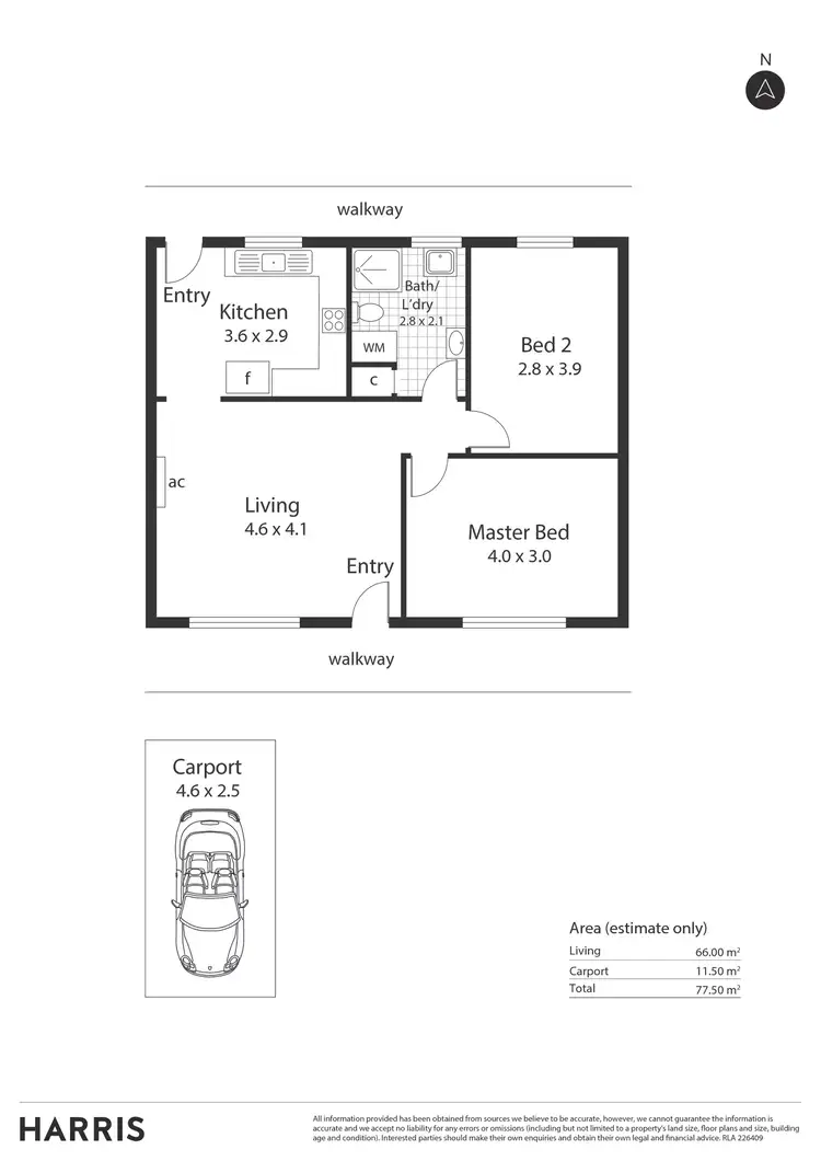 Floorplan of Homely apartment listing, 10/28 Robert Avenue, Broadview SA 5083