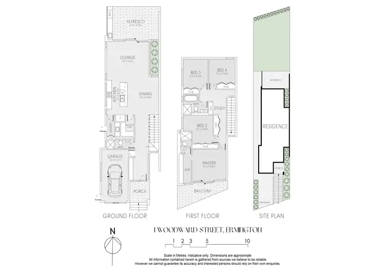 Floorplan of Homely semi-detached listing, 1 Woodward Street, Ermington NSW 2115