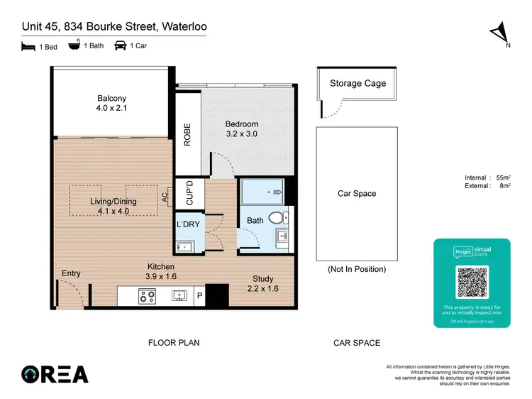 Floorplan of Homely apartment listing, 45/834 Bourke Street, Waterloo NSW 2017