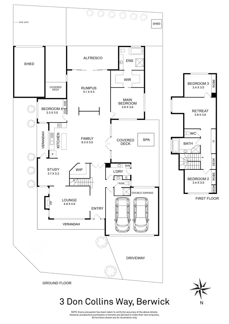Floorplan of Homely house listing, 3 Don Collins Way, Berwick VIC 3806