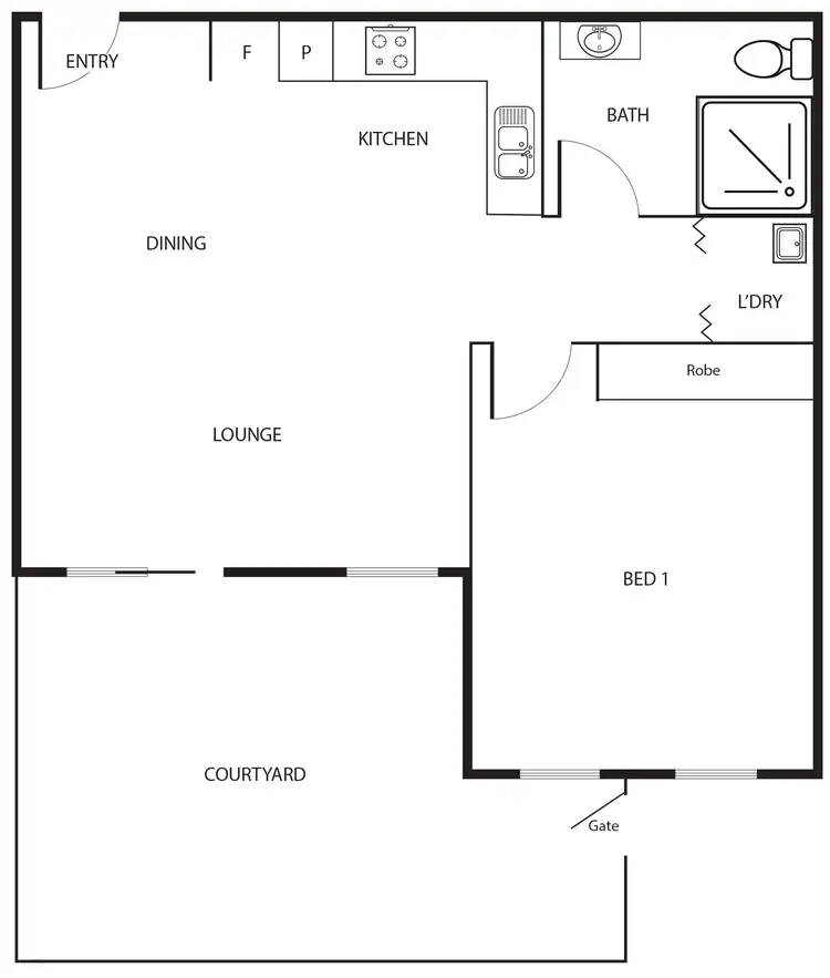 Floorplan of Homely unit listing, 4/47 Comrie Street, Wanniassa ACT 2903