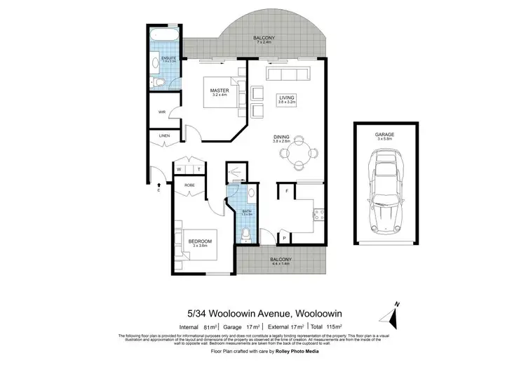Floorplan of Homely apartment listing, 5/34 Wooloowin Avenue, Wooloowin QLD 4030
