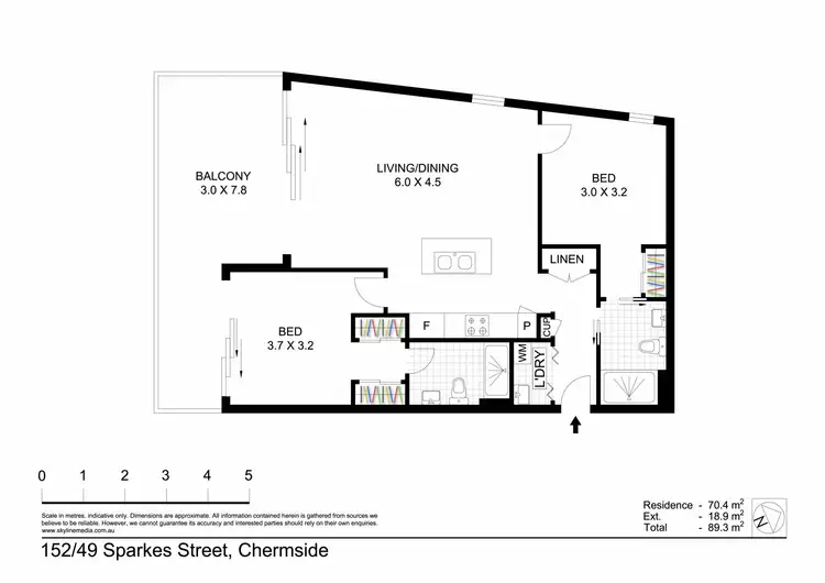 Floorplan of Homely apartment listing, 152/49 Sparkes Street, Chermside QLD 4032