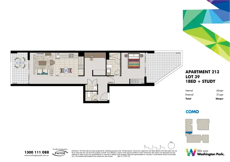 Floorplan of Homely apartment listing, Level 2/213/7 Washington Avenue, Riverwood NSW 2210
