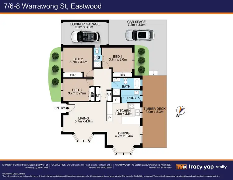 Floorplan of Homely villa listing, 7/6-8 Warrawong Street, Eastwood NSW 2122