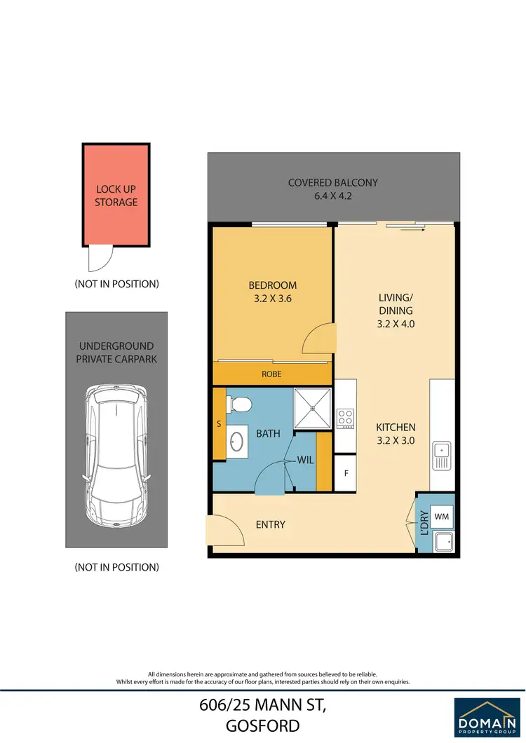 Floorplan of Homely apartment listing, 606/25 Mann Street, Gosford NSW 2250