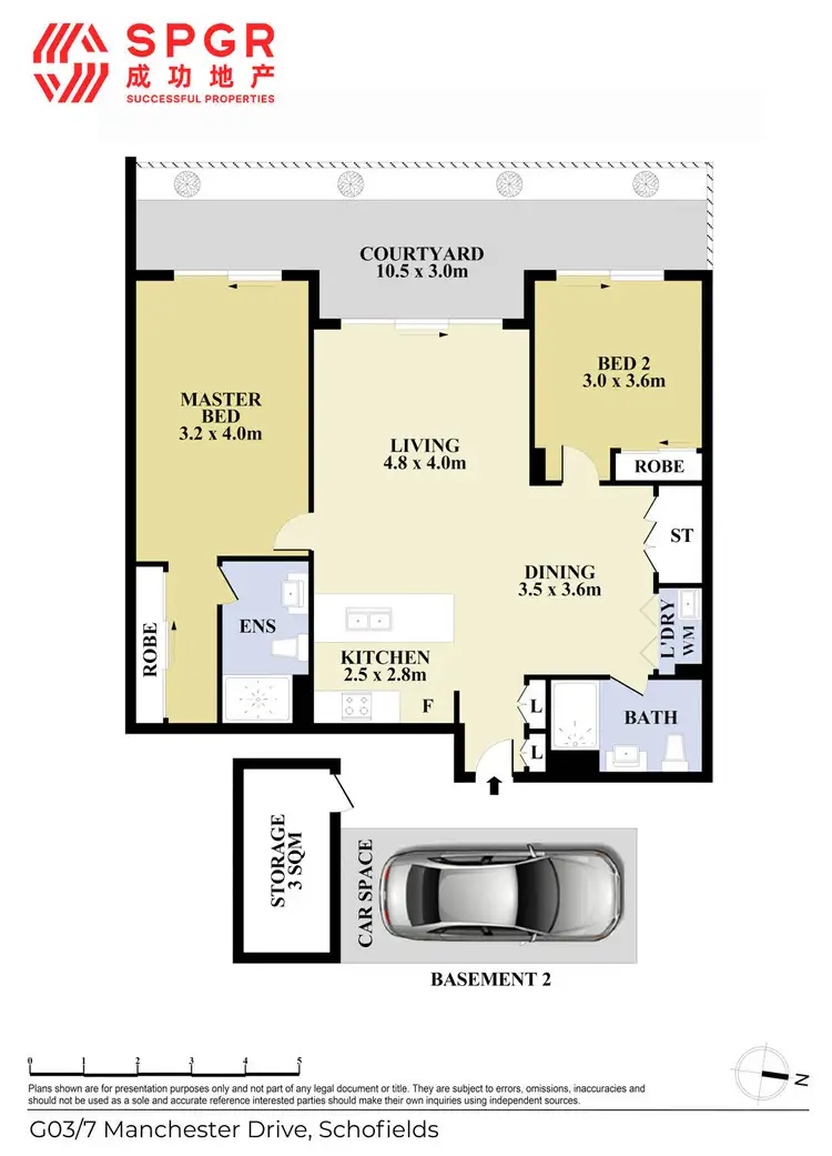 Floorplan of Homely apartment listing, G03/7 Manchester Drive, Schofields NSW 2762