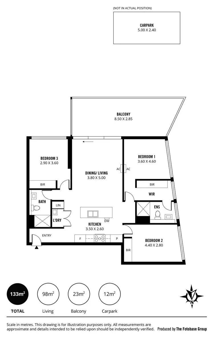 Floorplan of Homely apartment listing, 3407/17 Austin Street, Adelaide SA 5000