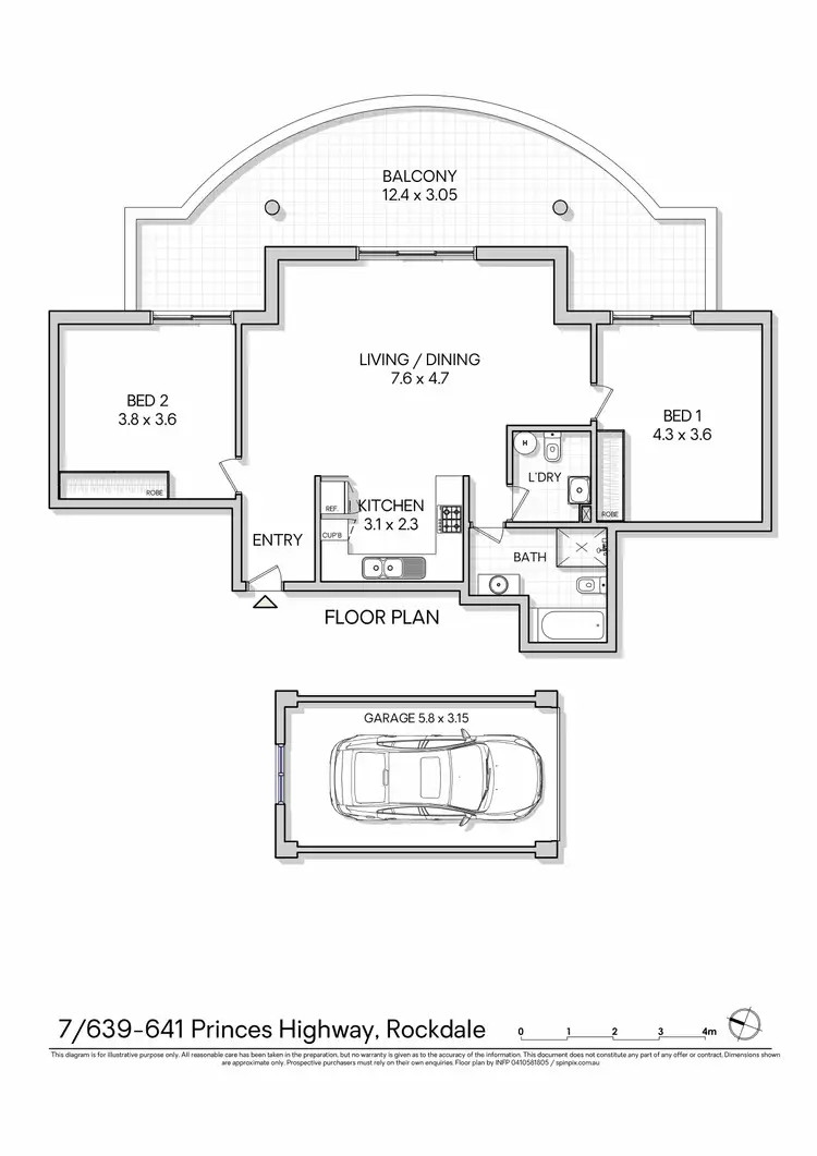 Floorplan of Homely apartment listing, 7/639 Princes Highway, Rockdale NSW 2216