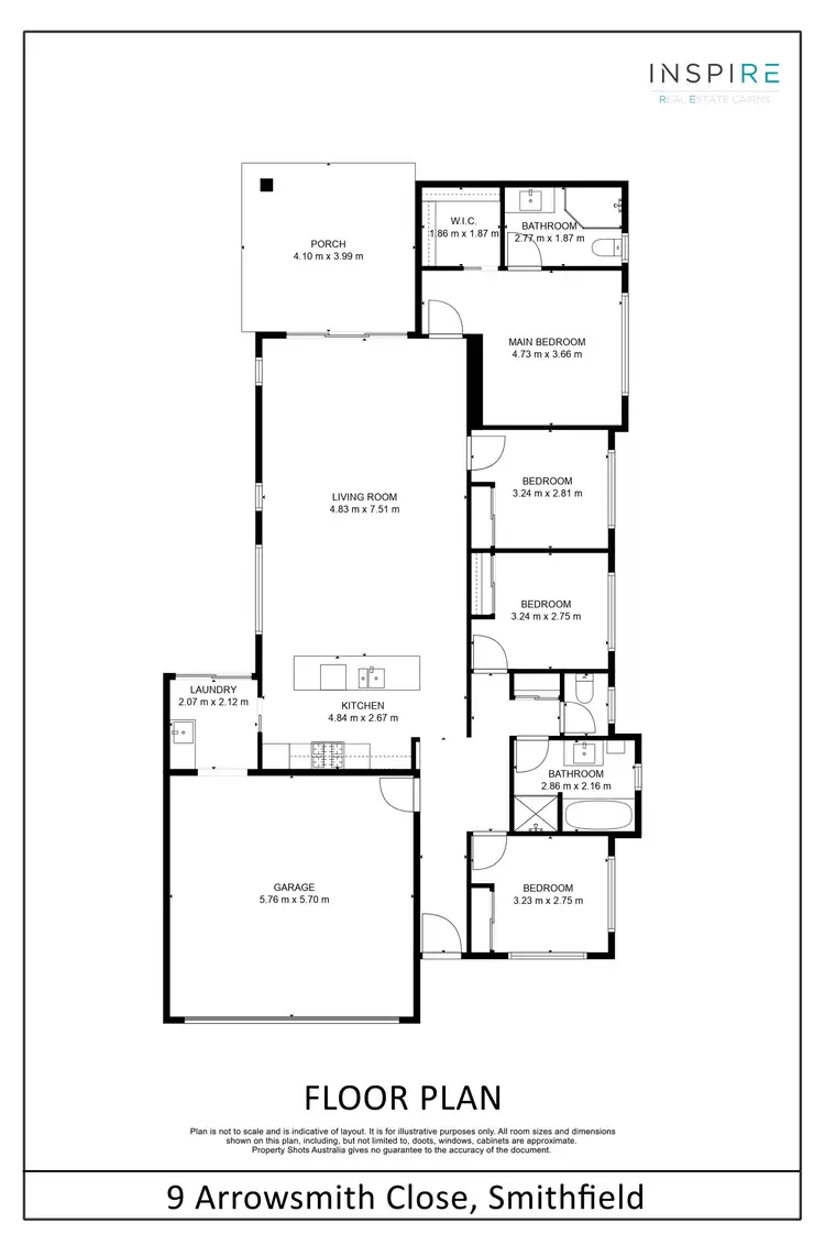 Floorplan of Homely house listing, 9 Arrowsmith Close, Smithfield QLD 4878