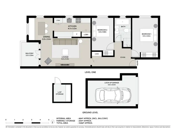 Floorplan of Homely apartment listing, 2/62 Murdoch Street, Cremorne NSW 2090
