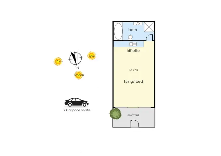 Floorplan of Homely unit listing, 45/325 Nepean Highway, Frankston VIC 3199