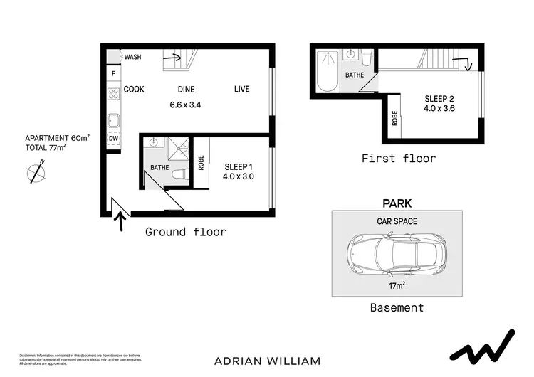 Floorplan of Homely apartment listing, 1/43-57 Mallett Street, Camperdown NSW 2050