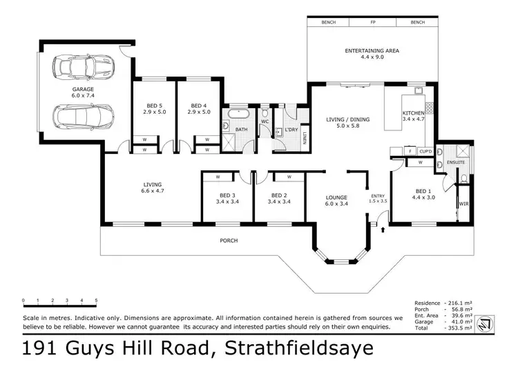 Floorplan of Homely house listing, 191 Guys Hill Road, Strathfieldsaye VIC 3551