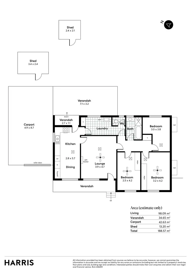 Floorplan of Homely house listing, 10 Anselm Street, Christie Downs SA 5164