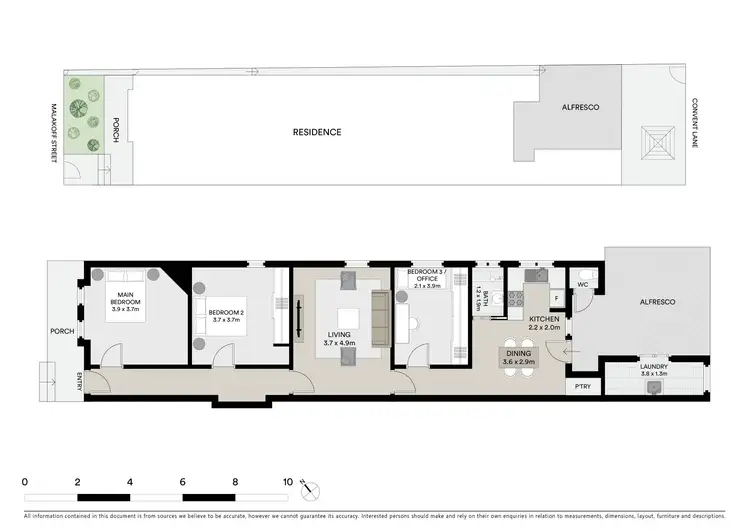 Floorplan of Homely semi-detached listing, 60 Malakoff Street, Marrickville NSW 2204