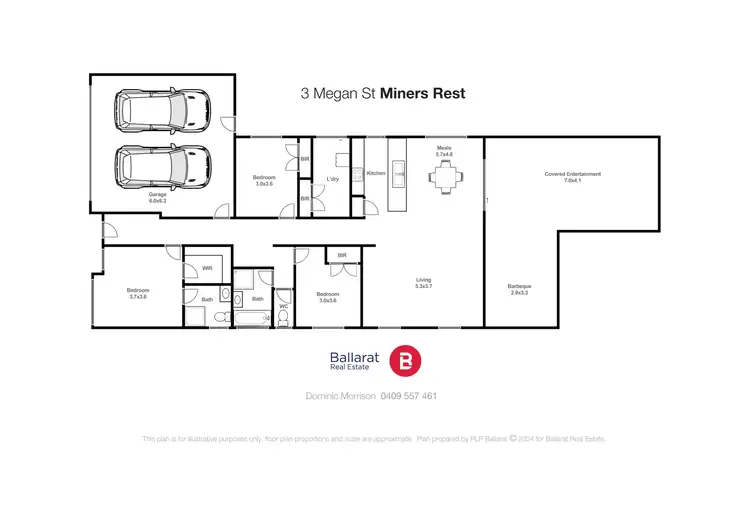 Floorplan of Homely house listing, 3 Megan Street, Miners Rest VIC 3352