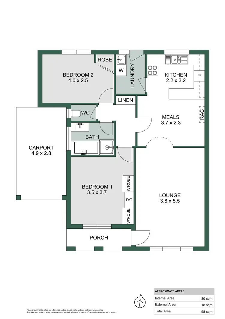 Floorplan of Homely unit listing, 3/52 Cedar Avenue, Brighton SA 5048