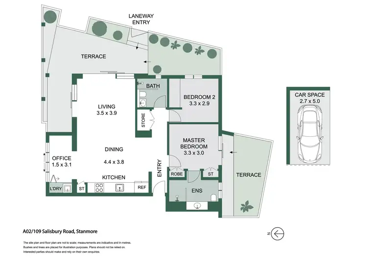 Floorplan of Homely apartment listing, A02/109 Salisbury Road, Stanmore NSW 2048