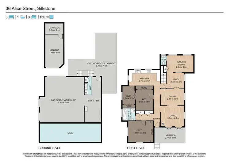 Floorplan of Homely house listing, 36 Alice Street, Silkstone QLD 4304