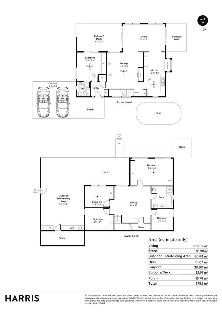 Floorplan of Homely house listing, 15A Yalpara Street, Eden Hills SA 5050
