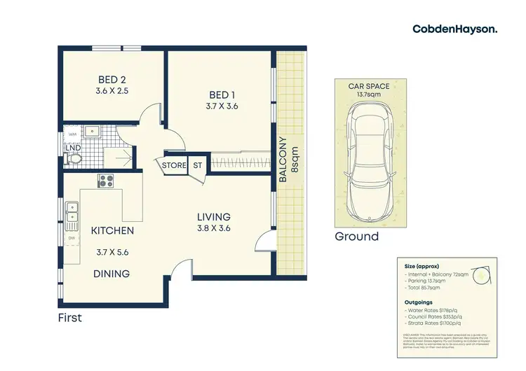 Floorplan of Homely apartment listing, 3/13 Macquarie Terrace, Balmain NSW 2041
