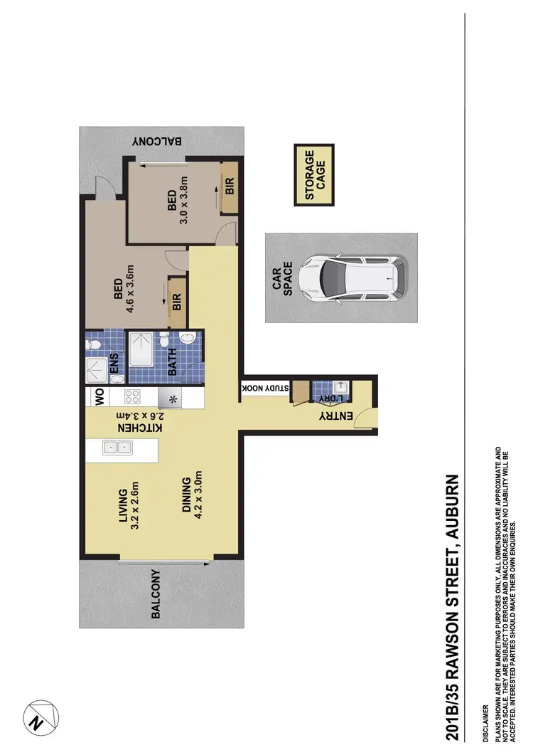 Floorplan of Homely unit listing, B201/35-37 Rawson Street, Auburn NSW 2144