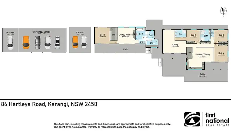 Floorplan of Homely rural property listing, 86 Hartleys Road, Karangi NSW 2450