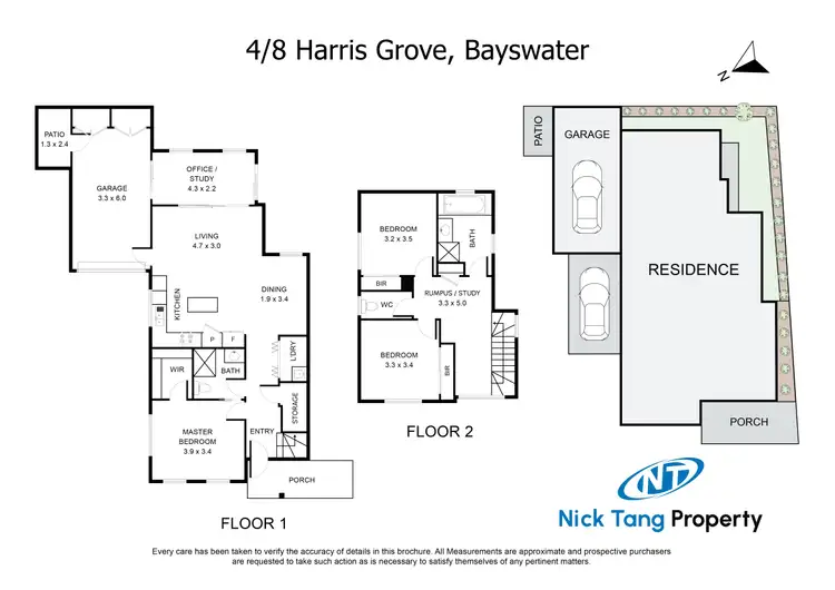 Floorplan of Homely townhouse listing, 4/8 Harris Grove, Bayswater VIC 3153