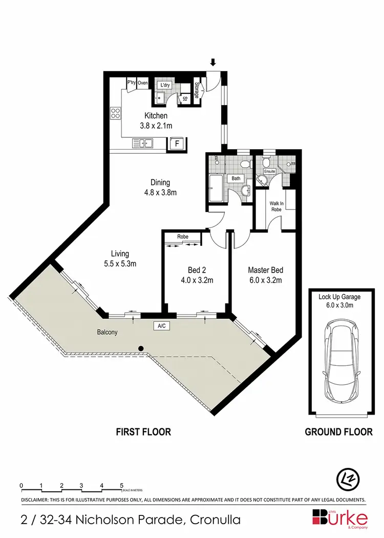 Floorplan of Homely apartment listing, 2/32-34 Nicholson Parade, Cronulla NSW 2230