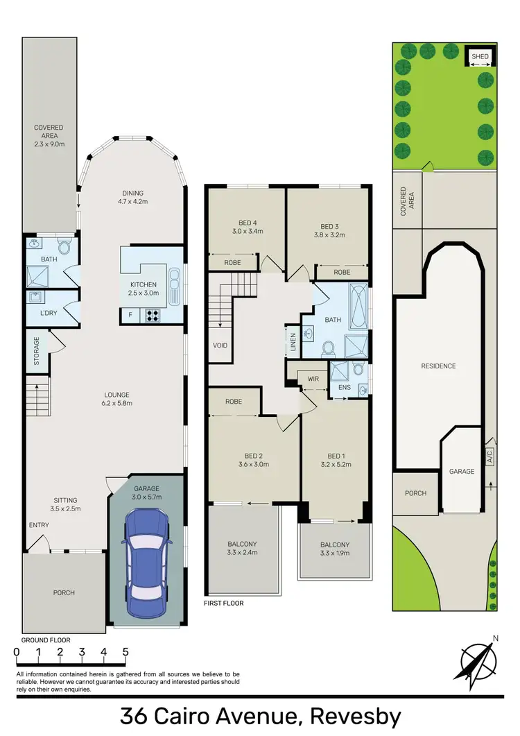Floorplan of Homely semi-detached listing, 36 Cairo Avenue, Revesby NSW 2212