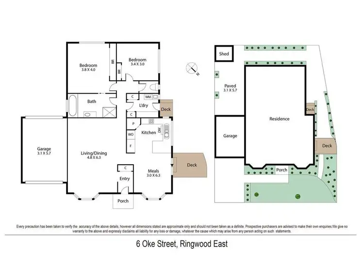 Floorplan of Homely house listing, 6 Oke Street, Ringwood East VIC 3135