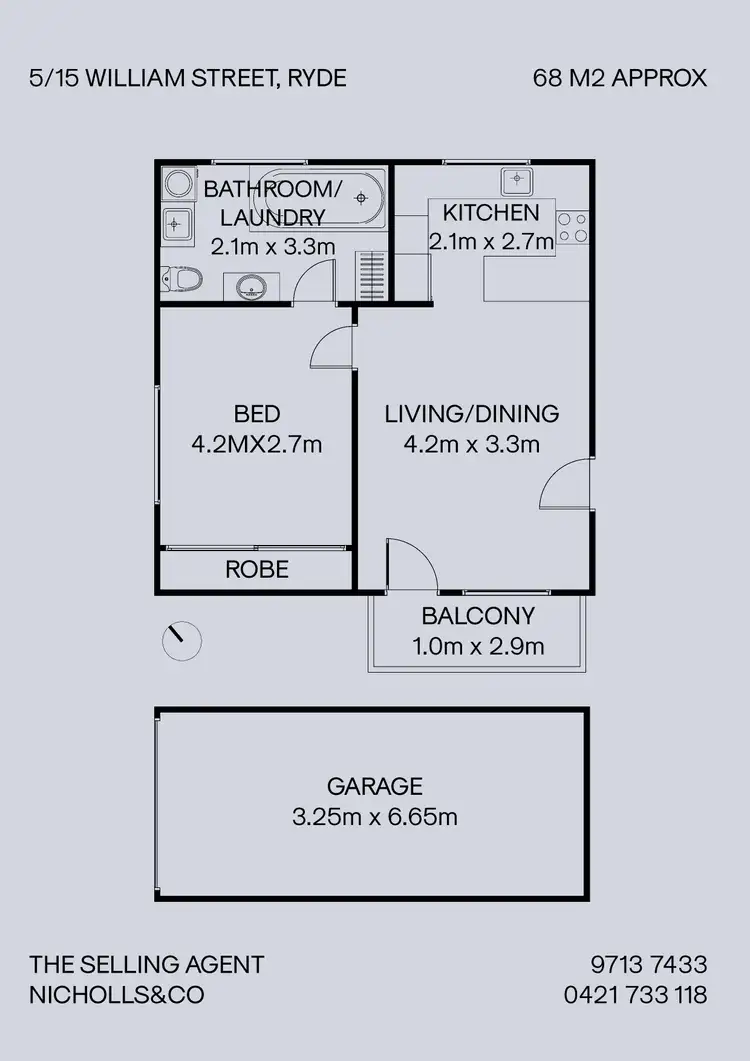 Floorplan of Homely apartment listing, 5/15 William Street, Ryde NSW 2112
