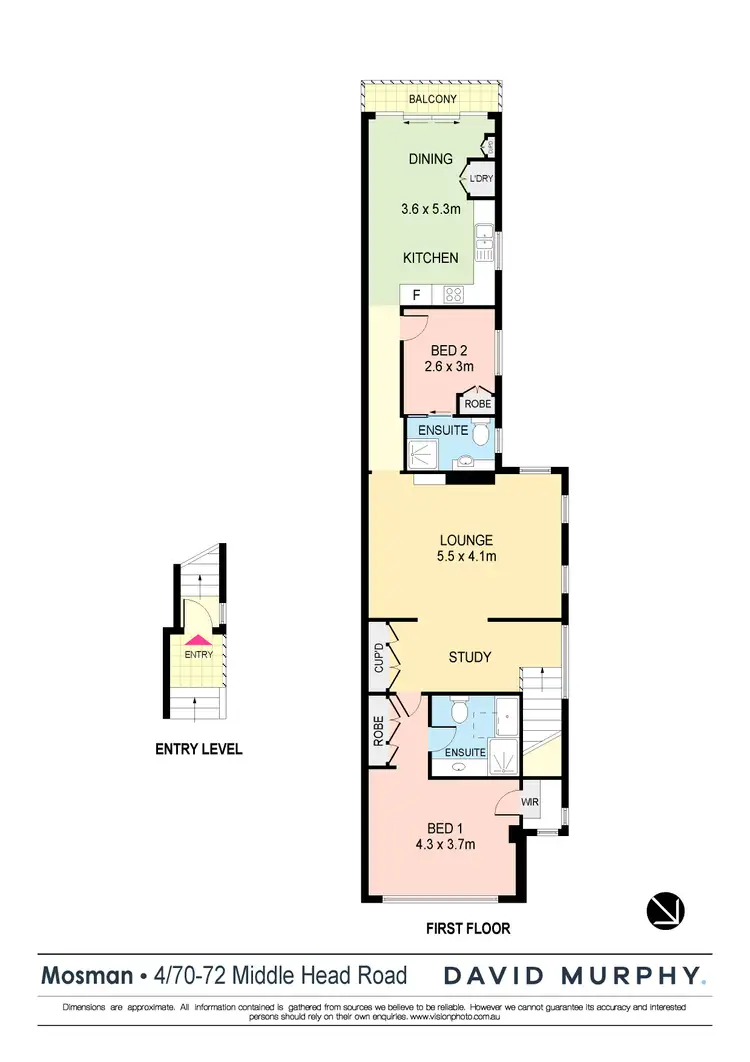 Floorplan of Homely apartment listing, 4/70-72 Middle Head Road, Mosman NSW 2088
