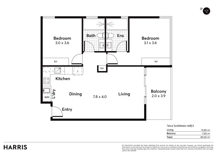 Floorplan of Homely apartment listing, 1412/297 Pirie Street, Adelaide SA 5000