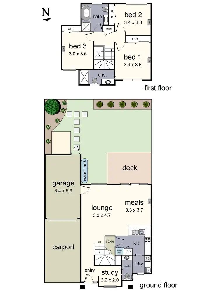 Floorplan of Homely townhouse listing, 3/23 Byron Road, Kilsyth VIC 3137