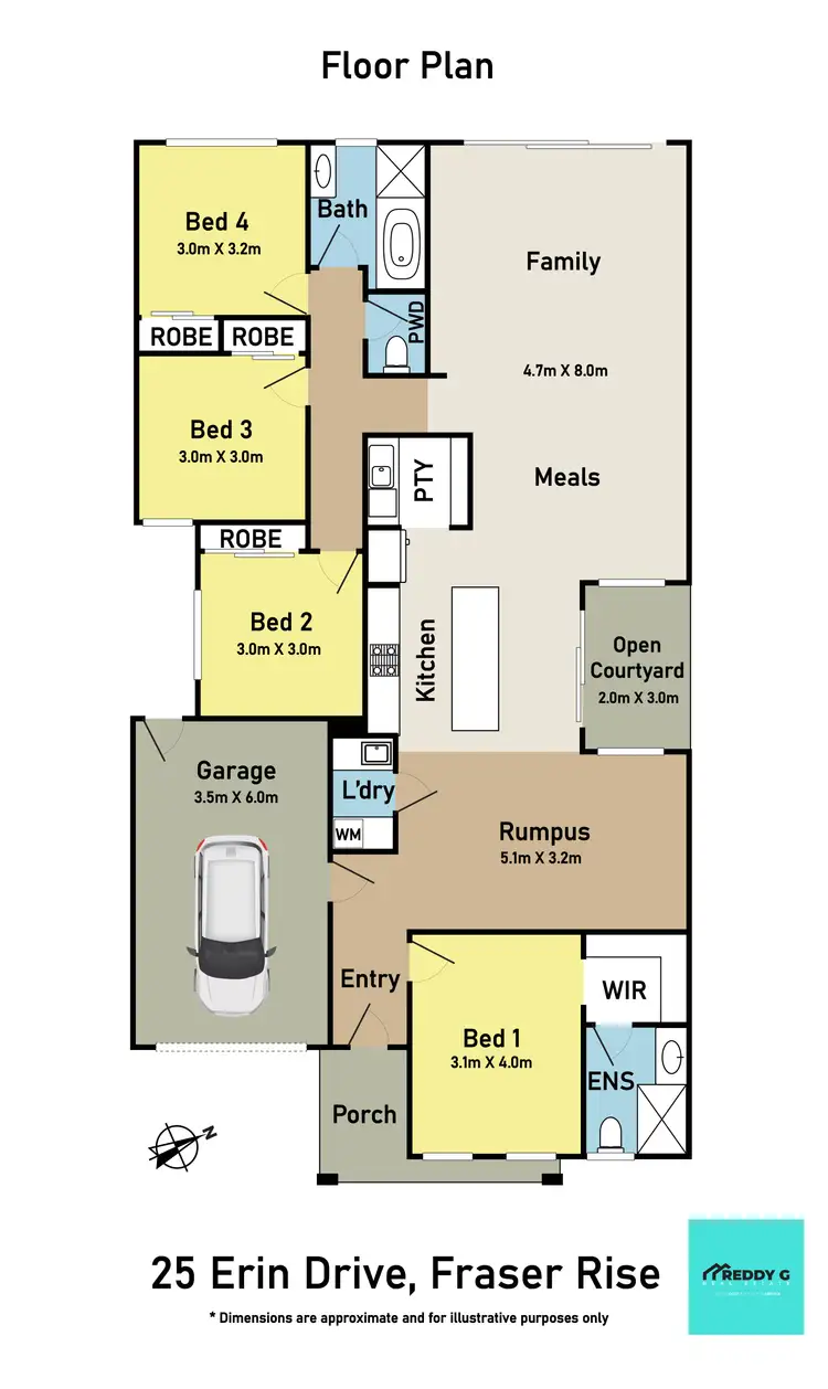 Floorplan of Homely house listing, 25 Erin Drive, Fraser Rise VIC 3336