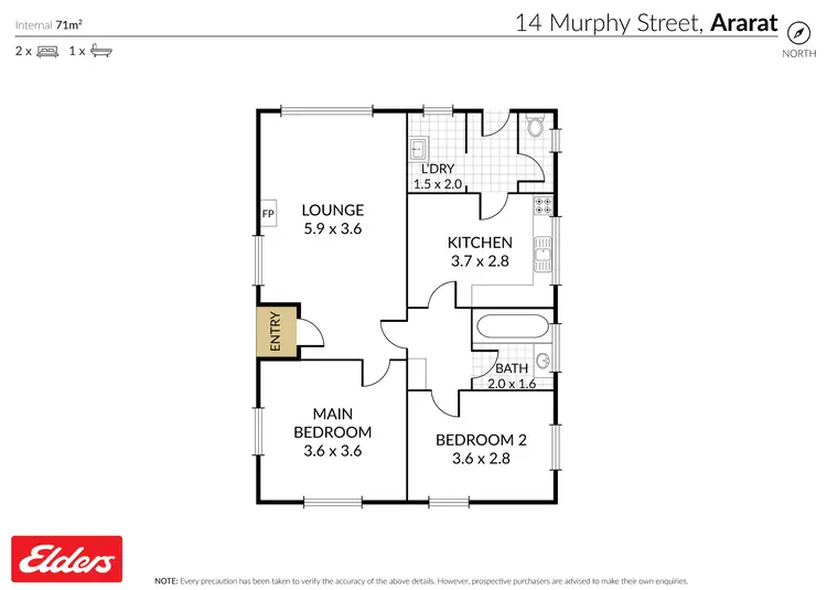 Floorplan of Homely house listing, 14 Murphy Street, Ararat VIC 3377