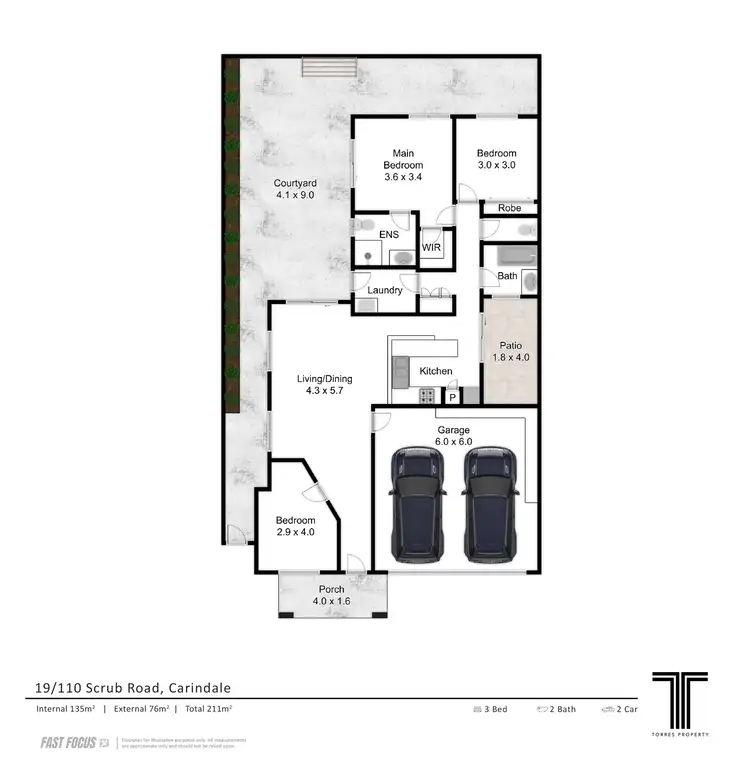 Floorplan of Homely townhouse listing, 19/110 Scrub Road, Carindale QLD 4152