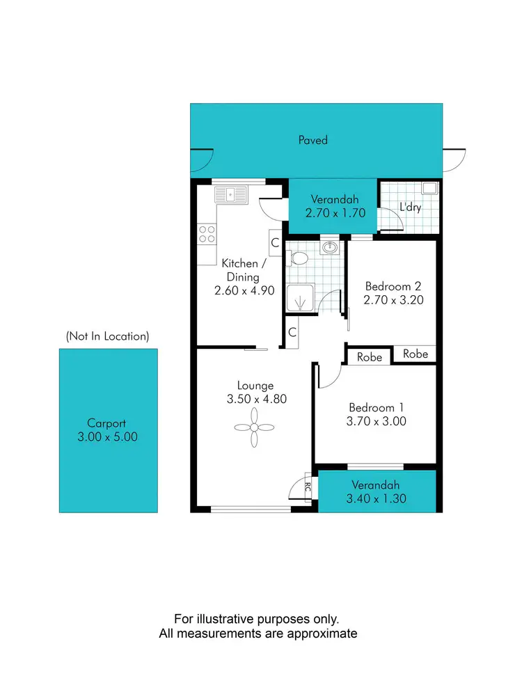 Floorplan of Homely unit listing, 2/438 Morphett Road, Warradale SA 5046
