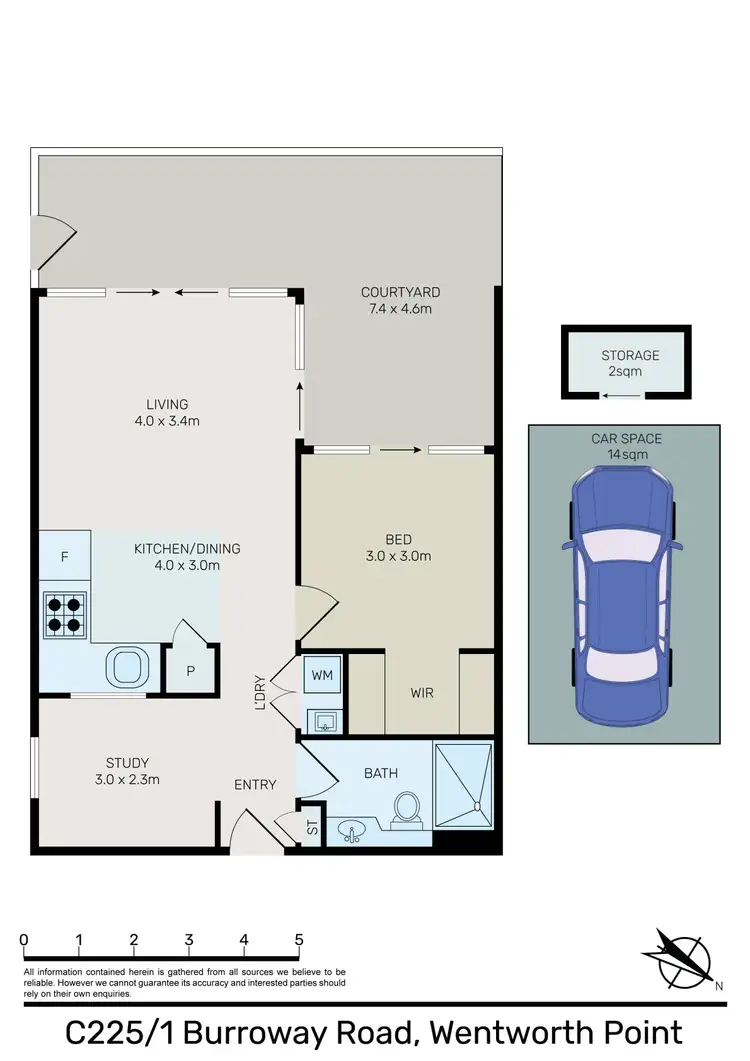 Floorplan of Homely apartment listing, 225/1C Burroway Road, Wentworth Point NSW 2127