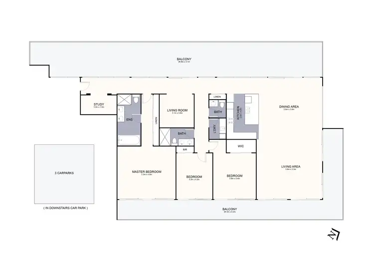Floorplan of Homely apartment listing, 1002/91-93 Tram Road, Doncaster VIC 3108