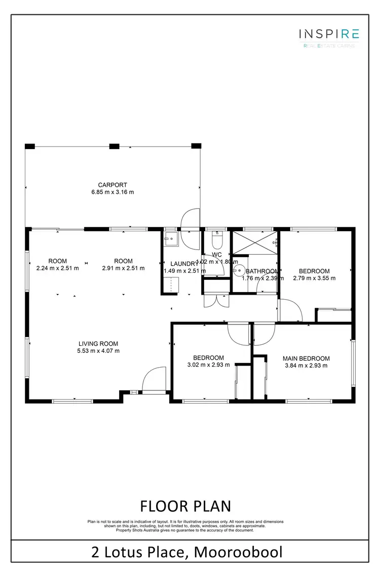 Floorplan of Homely house listing, 2 Lotus Place, Mooroobool QLD 4870