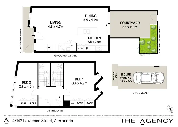 Floorplan of Homely townhouse listing, 4/142 Lawrence Street, Alexandria NSW 2015