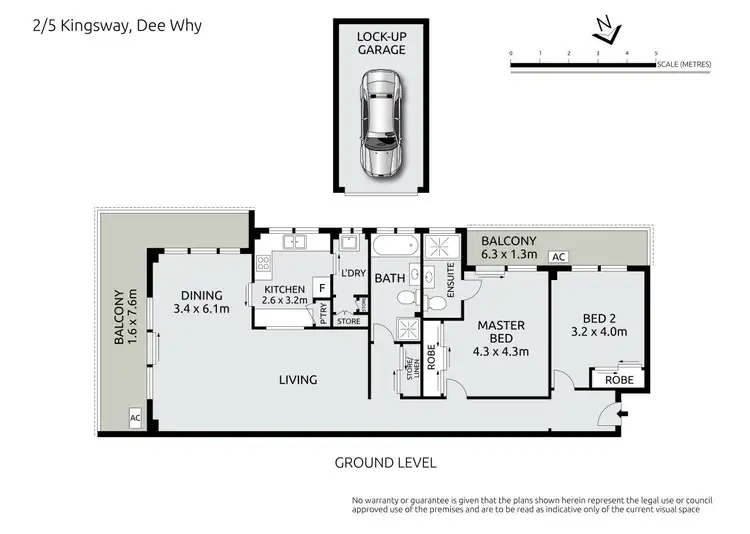 Floorplan of Homely apartment listing, 2/5 Kingsway, Dee Why NSW 2099