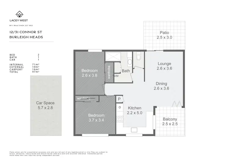 Floorplan of Homely unit listing, 12/31 Connor Street, Burleigh Heads QLD 4220