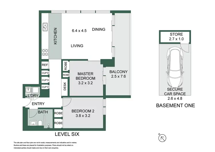 Floorplan of Homely apartment listing, 606n/2 Lardelli Drive, Ryde NSW 2112