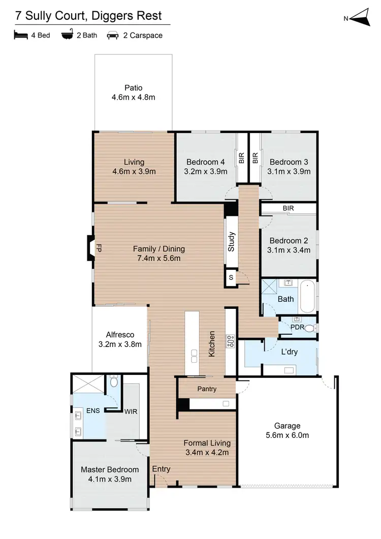Floorplan of Homely house listing, 7 Sully Court, Diggers Rest VIC 3427