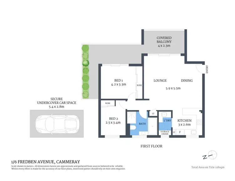 Floorplan of Homely apartment listing, 1/6 Fredben Avenue, Cammeray NSW 2062
